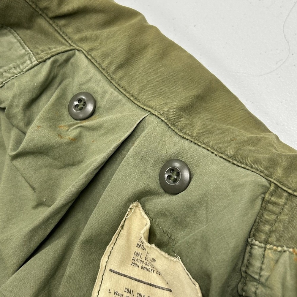 John Ownbey M-65 Field Jacket Mens Small Long Green Military OG-107 DLA100-80 - Picture 5 of 7